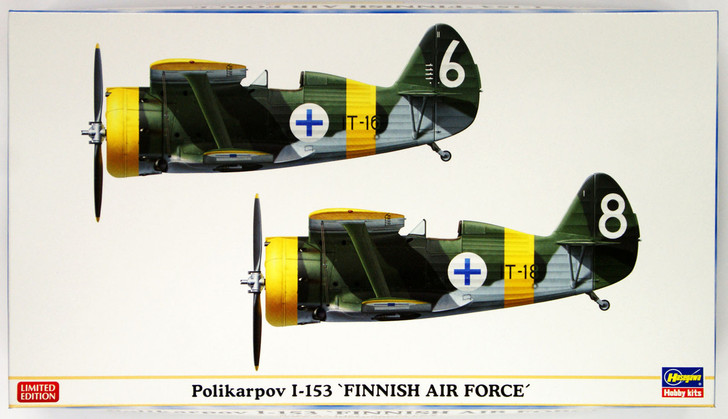 Hasegawa 02144 Polikarpov I-153 Finnish Air Force 1/72 Scale Kit (4967834021440)