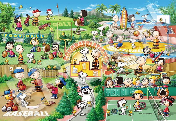 Epoch 28-804s Jigsaw Puzzle Let's Play Sports with Snoopy (300 Pieces)
