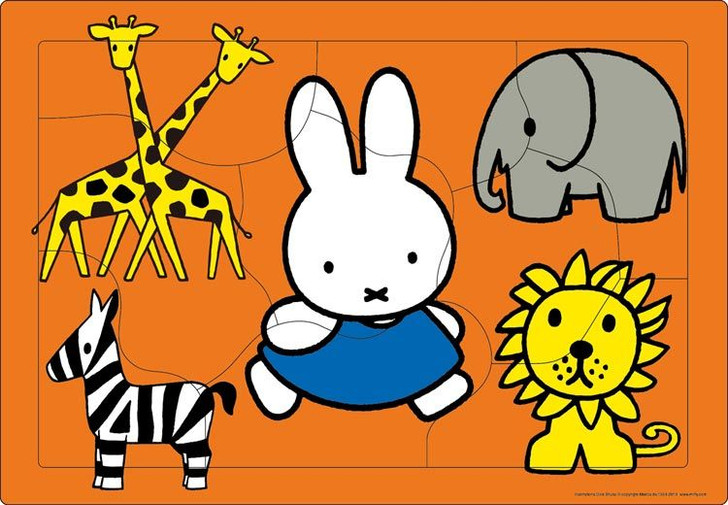 Apollo-sha 25-118 Jigsaw Puzzle Miffy and Zoo Animals (9 Pieces) Child Puzzle