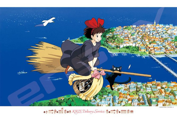 Ensky 1000-269 Jigsaw Puzzle Studio Ghibli Kiki's Delivery Service Flying with Jiji (1000 Pieces)