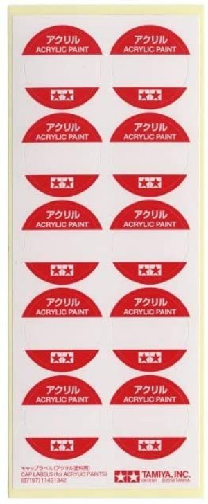 Tamiya 87197 Cap Labels (for Acrylic Paints)