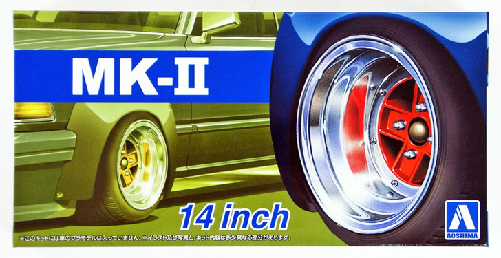 Aoshima Tuned Parts 1/24 MK-2 14inch Tire & Wheel Set