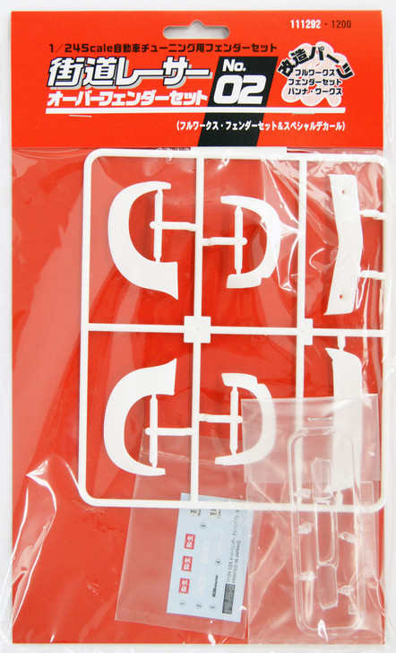 Fujimi KR-02 Fender Set 02 Fullworks Fender Set & Special Decal Set (1/24 Scale) (4968728111292)