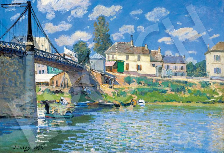 Epoch 31-028 Jigsaw Puzzle Bridge at Villeneuve-la-Garenne by Alfred Sisley (1053 S-Pieces)