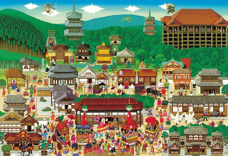 Beverly M81-615 Jigsaw Puzzle Famous Locations in Kyoto Japan (1000 S-Pieces)