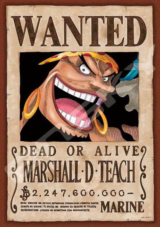 Jigsaw Puzzle One Piece Marshall D. Teach Wanted Poster (208 Pieces)