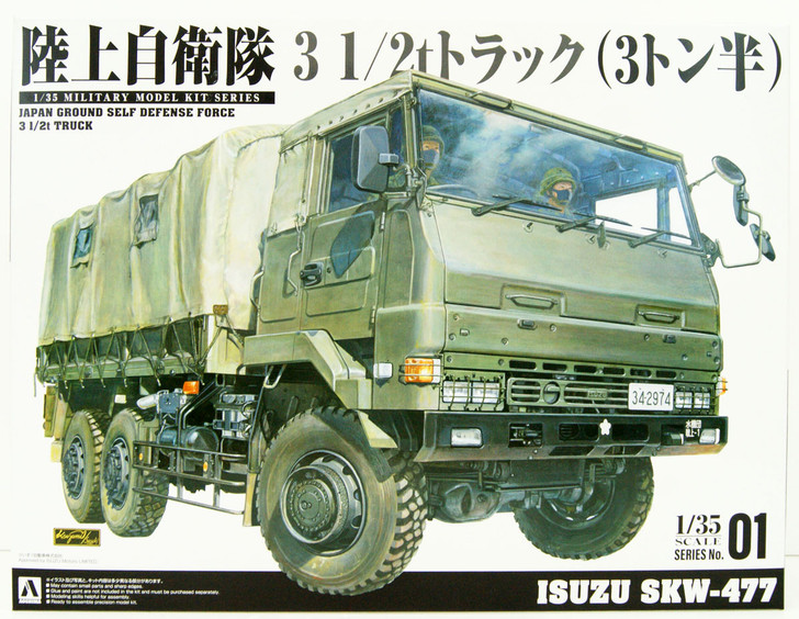 Military 1/35 JGSDF Japan 3 1/2 ton Truck SKW-477 Plastic Kit