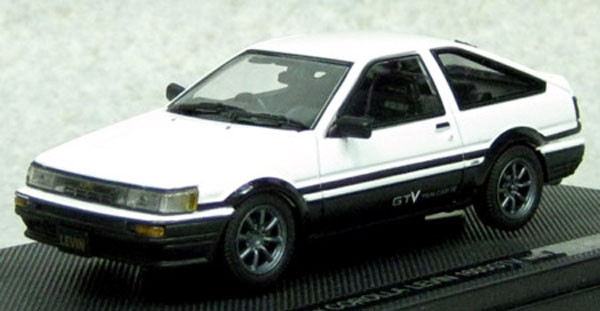 Ebbro 45184 Corolla Levin 1600 GTV with alloy wheel White/Black 1/43 Scale (4526175451844)