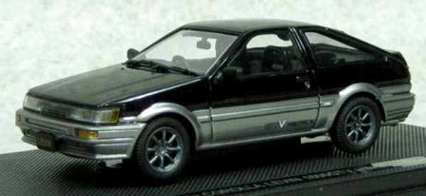 Ebbro 45187 Corolla Levin 1600 GTV with alloy wheel Black/Silver 1/43 Scale (4526175451875)