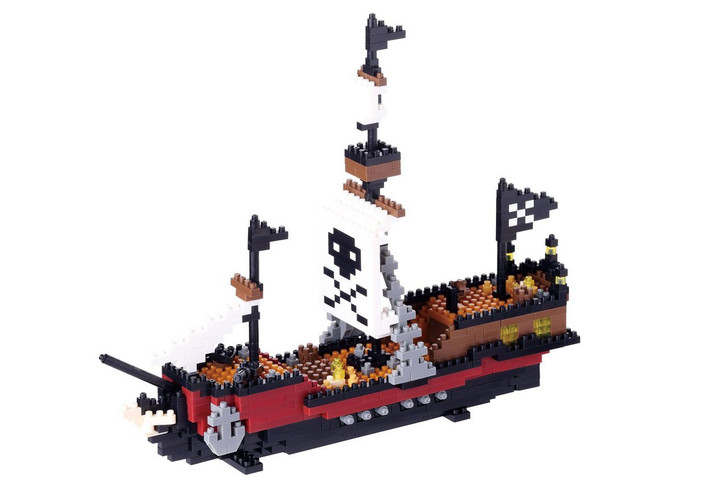 Kawada NBM-011 nanoblock Pirate Ship - Plaza Japan