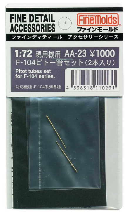 Fine Molds AA23 Pitot Tubes 2 Set for F-104 Series 1/72 Scale Kit (4536318110231)