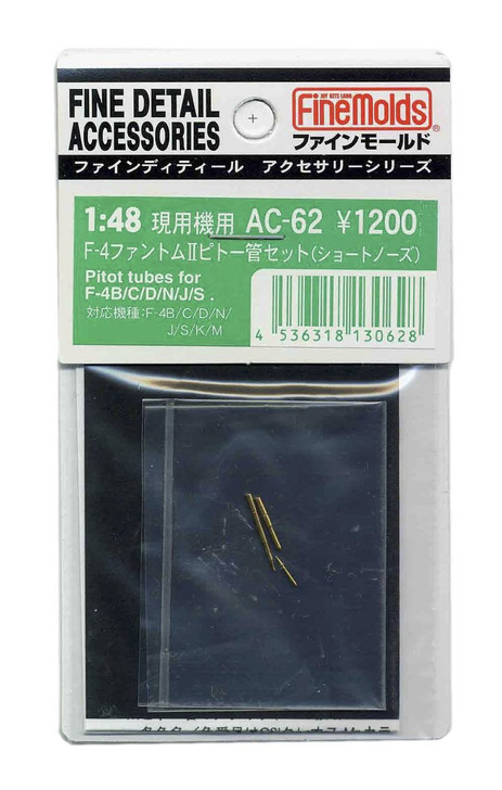 Fine Molds AC-62 Pitot Tubes for F-4B/C/D/N/J/S 1/48 Scale Kit (4536318130628)