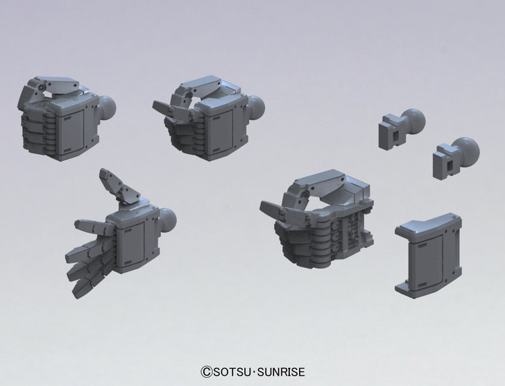 Bandai Builders Parts MS Hand 01 (Dark Gray) 1/144 Scale Kit (4573102628640)