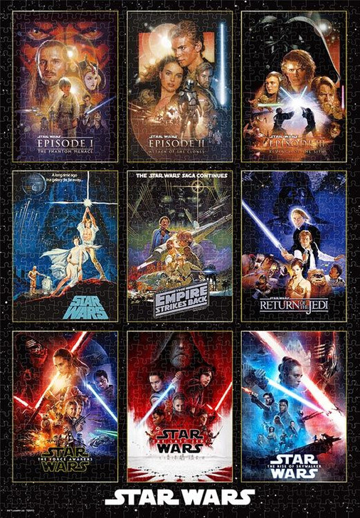 Tenyo W1000-673 Jigsaw Puzzle Star Wars Movie Poster Collection (1000 Pieces)
