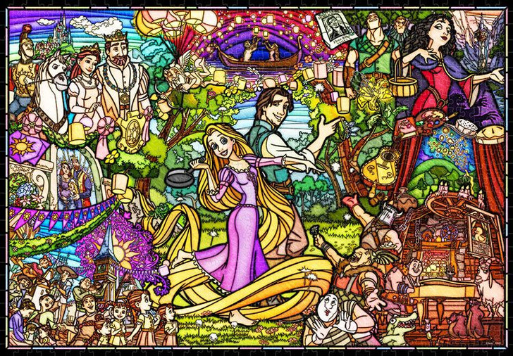 Jigsaw Puzzle Disney Tangled Rapunzel (Stained Art) (500 S-Pieces)