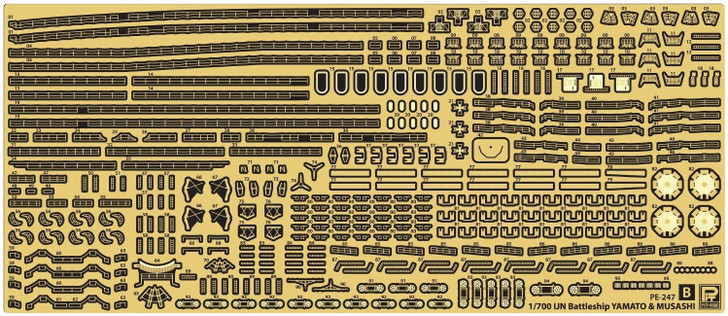 1/700 Photo Etched Parts Japanese Navy Battleship Yamato Genuine
