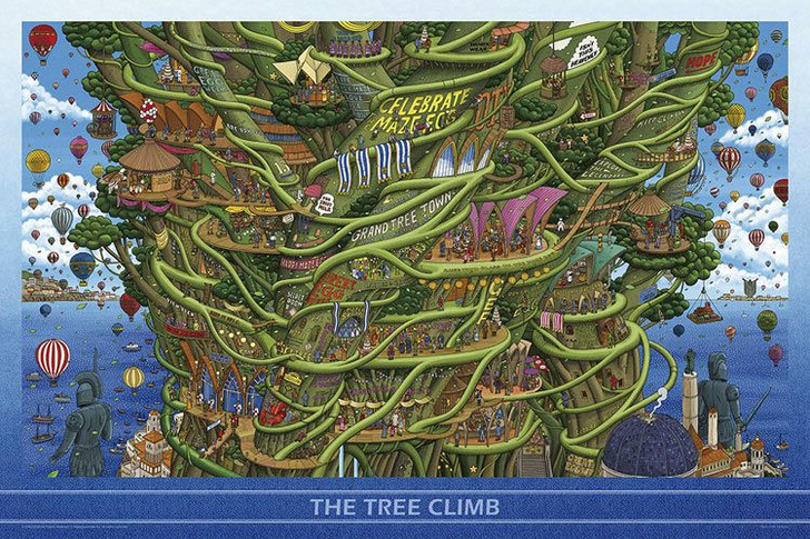 Yanoman 10-1391 Jigsaw Puzzle The Tree Climb at Grand Tree Town (1000 Pieces)