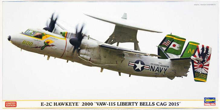 Hasegawa 02164 E-2C Hawkeye 2000 Vaw-115 Liberty Bells Cag 2015 1/72 Scale Kit (4967834021648)