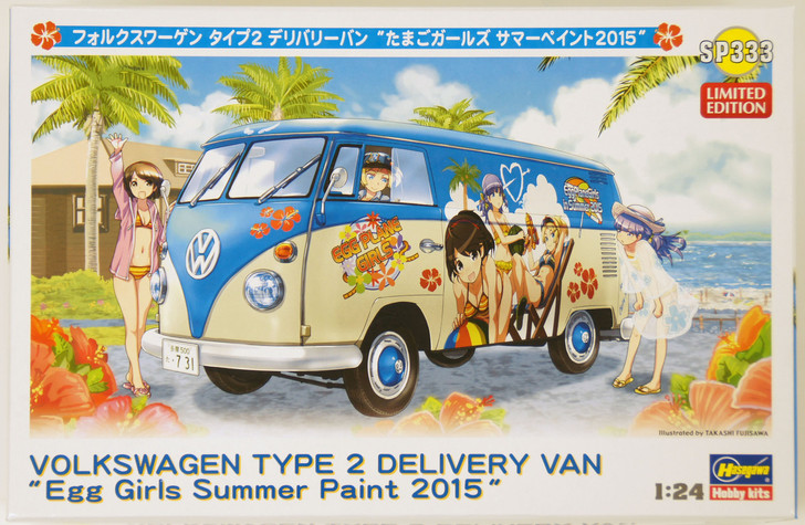 Hasegawa SP333 Volkswagen Type2 Delivery Van Egg Plane Girls Summer Paint 2015 1/24 Scale Kit (4967834521339)