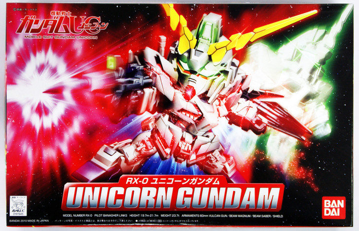 Bandai SD BB 360 Gundam Unicorn Gundam Plastic Model Kit (4573102582799)
