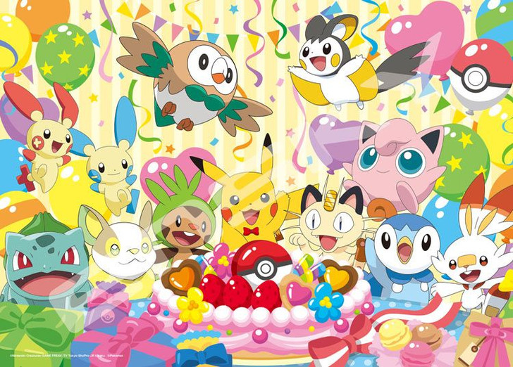Jigsaw Puzzle Pokemon Eating a Delicious Cake Together (500 Pieces)