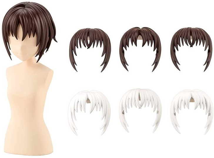 Kotobukiya Sousai Shoujo Teien 1/10 After School Short Wig A (White & Chocolate Brown) Plastic Model