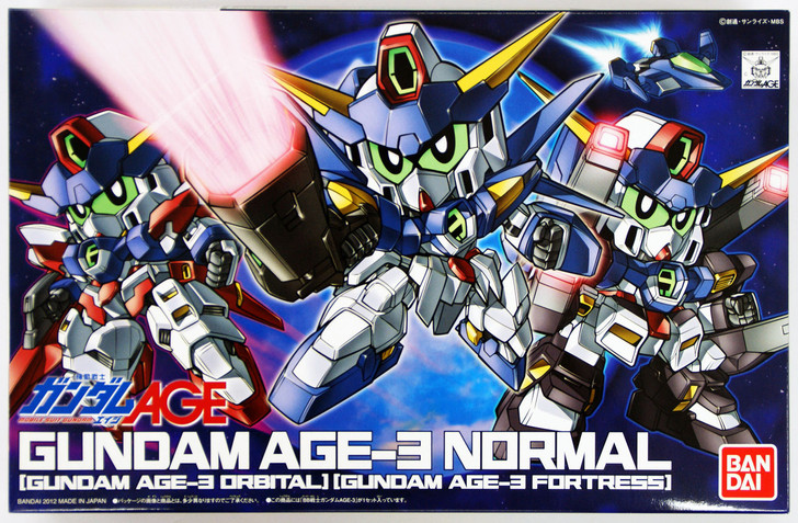 Bandai SD BB 372 Gundam Age-3 (Normal/ Orbital/ Fortress) Plastic Model Kit (4543112764898)