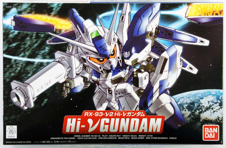 Bandai SD BB 384 Gundam RX-93-V2 Hi-V (Hi-Nu) Gundam Plastic Model Kit
