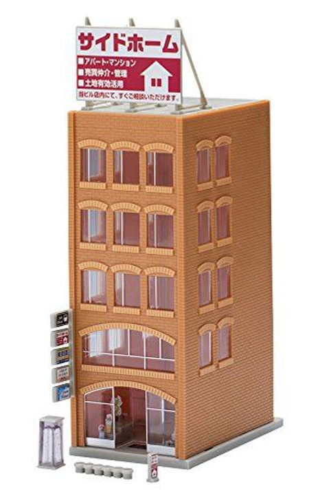 T. TAKESUE 水彩画 建物 約A4サイズ 4244 Small Size Office Building C (Light Brown) (N scale)
