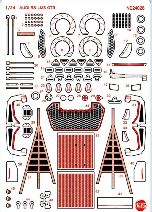 Platz Racing Series 1/24 Audi Hong Kong R8 GT-3 2015 Macau World Cup Detail Up Parts