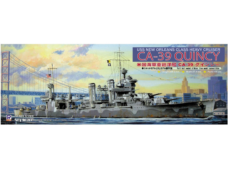 Pit-Road Skywave W-120 USS New Orleans Class Heavy Cruiser CA-39 Quincy 1/700 Scale Kit (4986470013763)