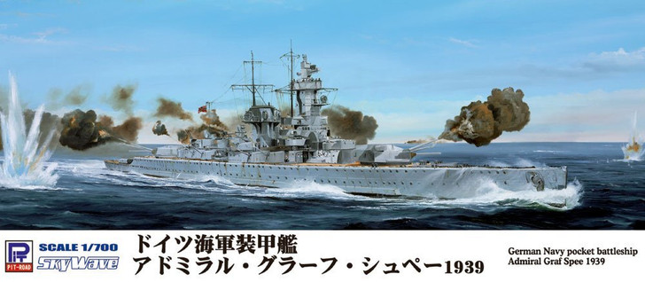 Pit-Road Skywave W-155 German Navy Battleship Admiral Graf Spee 1/700 Scale Kit (4986470016825)