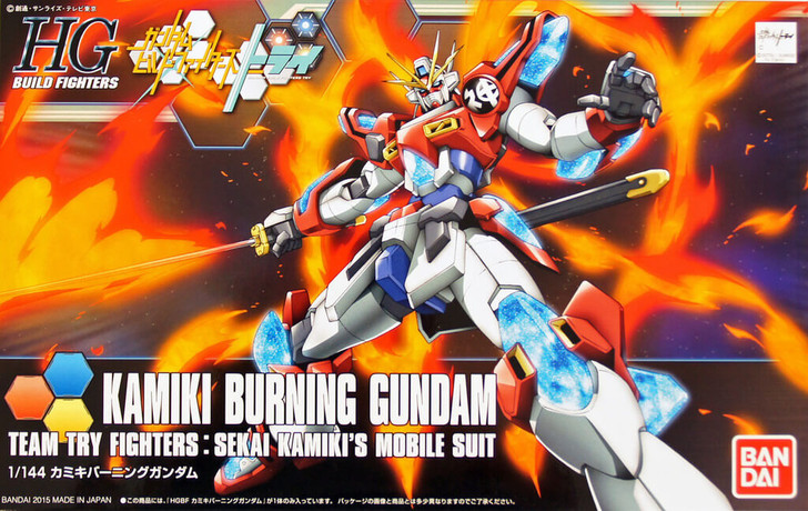 Bandai HG Build Fighters 043 KAMIKI BURNING Gundam 1/144 Scale Kit