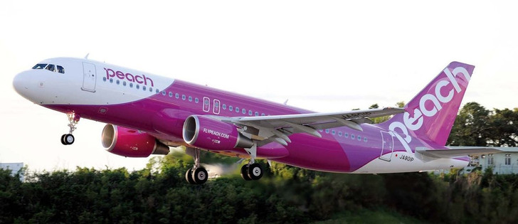 Hasegawa 10689 Peach Airbus A320 1/144 Scale Kit (4967834106895)