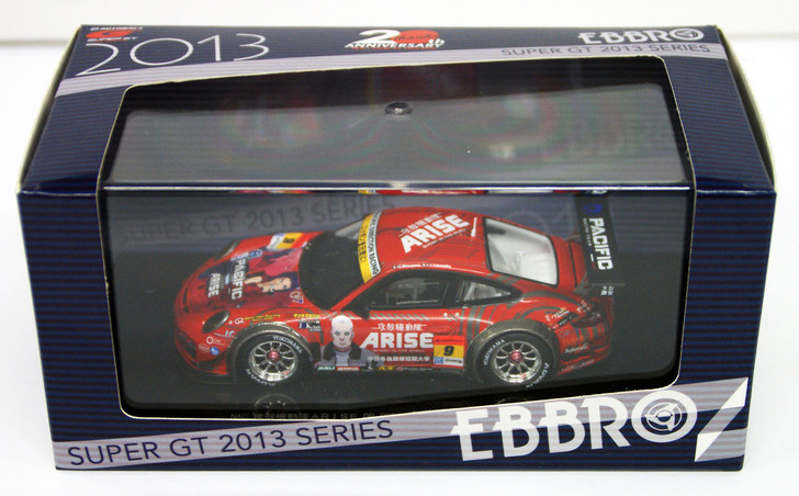 Ebbro 44953 NAC ARISE DR PORSCHE SUPER GT 300 2013 No.9 Red 1/43 Scale (4526175449537)