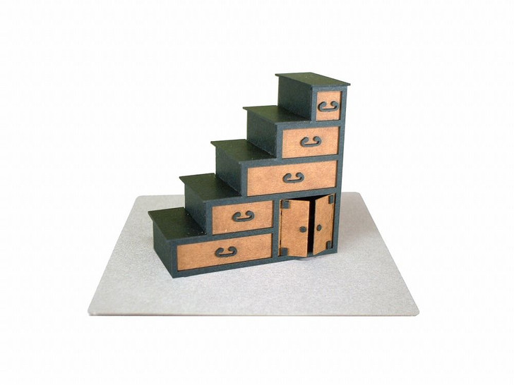 Sankei MP01-36 Box-using Stairs 1/24 Scale Paper Kits