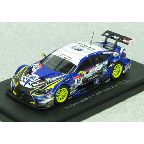 Ebbro 45069 WedsSport ADVAN RC F SGT 500 2014 No.19 Blue 1/43 Scale (4526175450694)