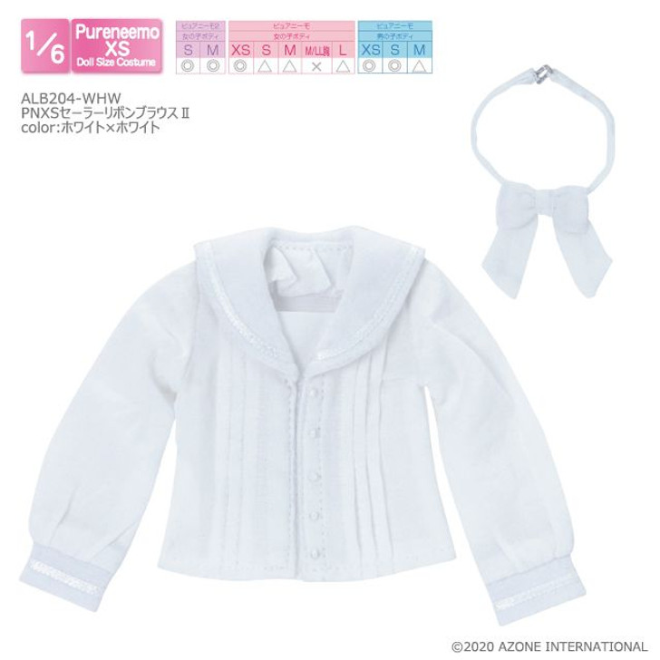 Azone ALB204-WHW 1/6 Pure Neemo XS Sailor Ribbon Blouse 2 (White)