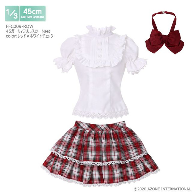 Azone FFC009-RDW 1/3 Girly Frilly Skirt Set (Red & White Checkers)