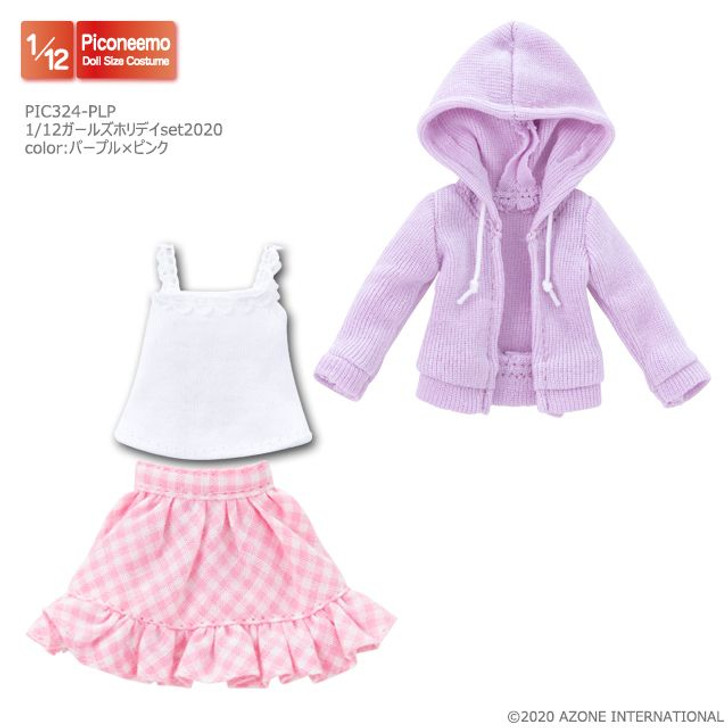 Azone PIC324-PLP 1/12 Picco Neemo Girl's Holiday Set 2020 (Purple & Pink)