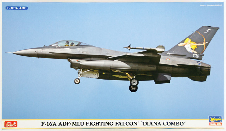 Hasegawa 02172 F-16A ADF/MLU Fighting Falcon Diana Combo 1/72 Scale Kit (4967834021723)