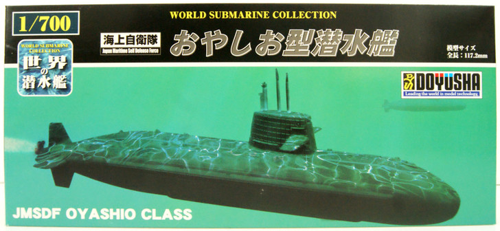 Doyusha 1/700 World Submarines No.01 JMSDF Oyashio Model Submarine Plastic Model