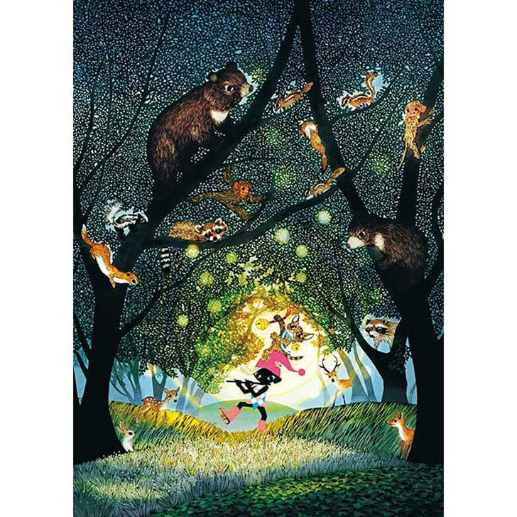 Appleone 500-287 Jigsaw Puzzle Playing the Flute in a Forest of Animals By Seiji Fujishiro (500 Pieces)