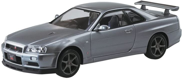 Aoshima The Snap Kit No.11-E 1/32 Nissan R34 Skyline GT-R Nur (Sparkling Silver) Plastic Model