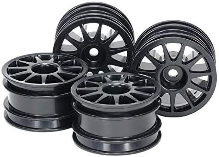 Tamiya 51665 (SP1665) 11-Spoke Black Rim Wheels (4 pcs)