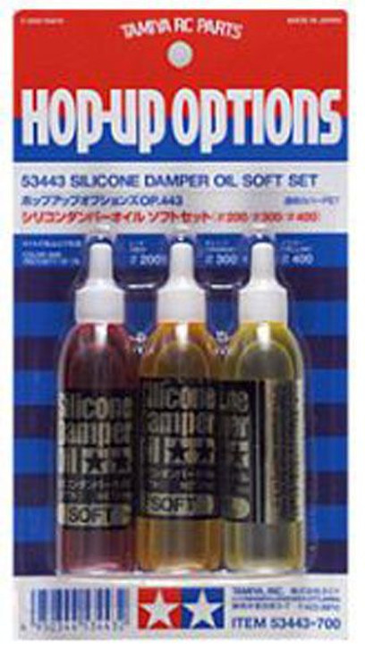 Tamiya 53443 (OP443) Silicone Damper Oil Soft Set (#200, #300, #400)