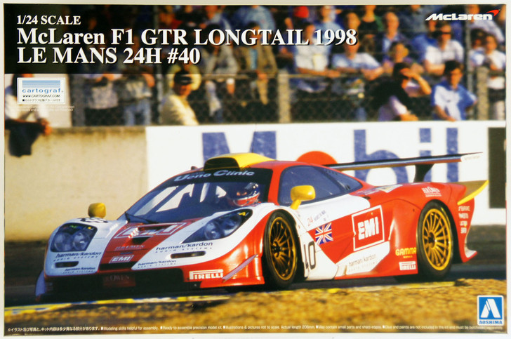 Aoshima 14189 McLaren F1 GTR Long Tail 1998 Le Mans 24H #40 1/24 Scale Kit (4905083014189)