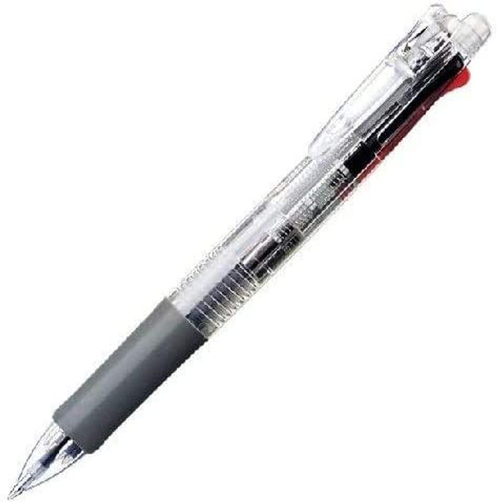 Zebra Clip-on multi Multifunction Pen 0.7mm Clear