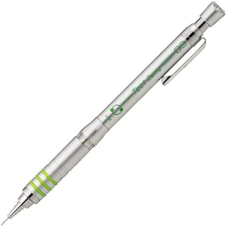 Zebra Tect 2way Mechanical Pencil 0.3mm Silver