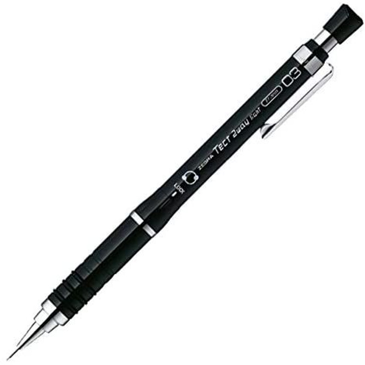 Zebra Tect 2way Light Mechanical Pencil 0.3mm Pure Black